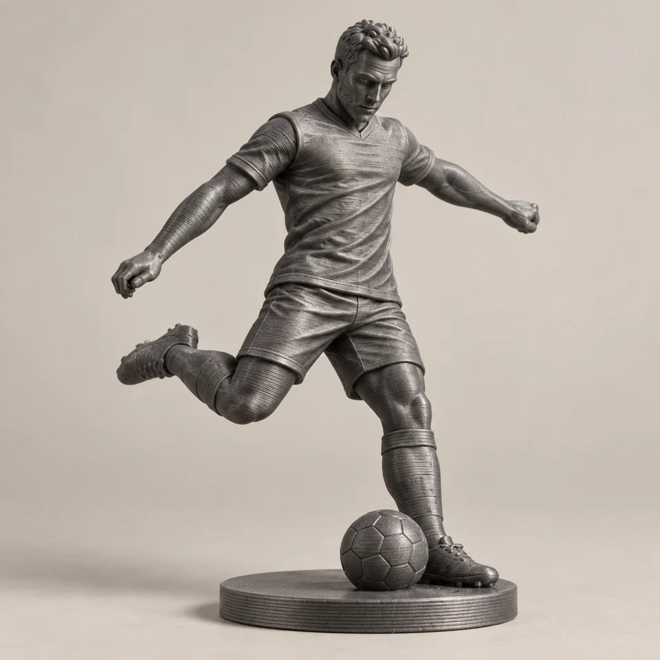 Footballer · PLA Metal · Iron grey metallic