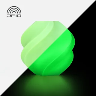 Official Bambu Lab sample · PLA Glow · Glow green