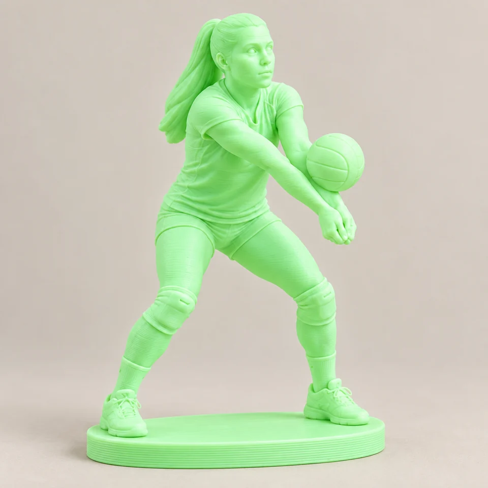 Volleyball player · PLA Glow · Glow green